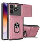 For Realme C61 / C63 Sliding Camshield TPU+PC Phone Case with Card Slot(Rose Gold) - 1