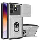 For Realme C61 / C63 Sliding Camshield TPU+PC Phone Case with Card Slot(White) - 1