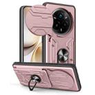 For Realme 14 Pro+ 5G Sliding Camshield TPU+PC Phone Case with Card Slot(Rose Gold) - 1