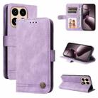 For Xiaomi 15T 5G Skin Feel Life Tree Metal Button Leather Phone Case(Purple) - 1