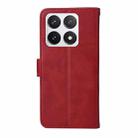 For Xiaomi 14T Pro Classic Calf Texture Flip Leather Phone Case(Red) - 3