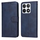 For Xiaomi 14T Pro Classic Calf Texture Flip Leather Phone Case(Blue) - 1