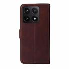 For Xiaomi 14T Classic Calf Texture Flip Leather Phone Case(Brown) - 3