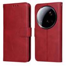 For Xiaomi 15 Ultra Classic Calf Texture Flip Leather Phone Case(Red) - 1