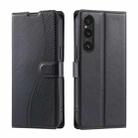 For Sony Xperia 1 VI Voltage Ultra-thin Dot Leather Phone Case(Black) - 1