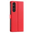 For Sony Xperia 1 V Voltage Ultra-thin Dot Leather Phone Case(Red) - 3