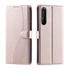 For Sony Xperia 1 IV Voltage Ultra-thin Dot Leather Phone Case(Rose Gold) - 1