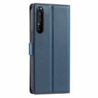 For Sony Xperia 1 IV Voltage Ultra-thin Dot Leather Phone Case(Blue) - 3