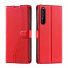 For Sony Xperia 1 III Voltage Ultra-thin Dot Leather Phone Case(Red) - 1