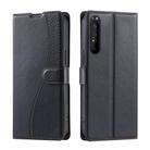 For Sony Xperia 1 III Voltage Ultra-thin Dot Leather Phone Case(Black) - 1