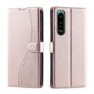 For Sony Xperia 5 III Voltage Ultra-thin Dot Leather Phone Case(Rose Gold) - 1