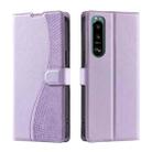 For Sony Xperia 5 IV Voltage Ultra-thin Dot Leather Phone Case(Purple) - 1