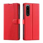 For Sony Xperia 5 IV Voltage Ultra-thin Dot Leather Phone Case(Red) - 1