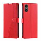 For Sony Xperia 5 VI Voltage Ultra-thin Dot Leather Phone Case(Red) - 1