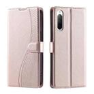 For Sony Xperia 10 III Voltage Ultra-thin Dot Leather Phone Case(Rose Gold) - 1