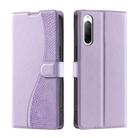 For Sony Xperia 10 IV Voltage Ultra-thin Dot Leather Phone Case(Purple) - 1