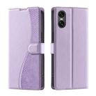 For Sony Xperia 10 VI Voltage Ultra-thin Dot Leather Phone Case(Purple) - 1