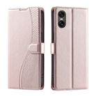 For Sony Xperia 10 VI Voltage Ultra-thin Dot Leather Phone Case(Rose Gold) - 1