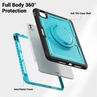 For iPad Pro 11 2024 Honeycomb Hybrid Tablet Case with Handle Holder & Strap(Light Blue) - 3