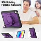 For iPad 10th Gen 10.9 2022 Honeycomb Hybrid Tablet Case with Handle Holder & Strap(Purple) - 2