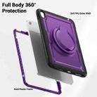 For iPad 10th Gen 10.9 2022 Honeycomb Hybrid Tablet Case with Handle Holder & Strap(Purple) - 3