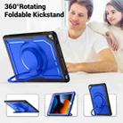 For iPad 10.2 2021 / 2020 / 10.5 2019 Honeycomb Hybrid Tablet Case with Handle Holder & Strap(Dark Blue) - 2