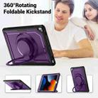 For iPad 10.2 2021 / 2020 / 10.5 2019 Honeycomb Hybrid Tablet Case with Handle Holder & Strap(Purple) - 2