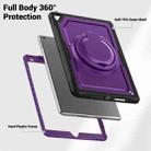 For iPad 10.2 2021 / 2020 / 10.5 2019 Honeycomb Hybrid Tablet Case with Handle Holder & Strap(Purple) - 3