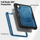 For iPad mini 2024 / mini 6 Honeycomb Hybrid Tablet Case with Handle Holder & Strap(Navy Blue) - 3