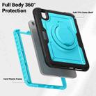 For iPad mini 2024 / mini 6 Honeycomb Hybrid Tablet Case with Handle Holder & Strap(Light Blue) - 3