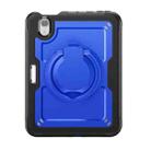 For iPad mini 2024 / mini 6 Honeycomb Hybrid Tablet Case with Handle Holder & Strap(Dark Blue) - 2