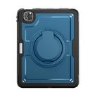 For iPad Pro 11 2022 / Air 10.9 2022 Honeycomb Hybrid Tablet Case with Handle Holder & Strap(Navy Blue) - 2