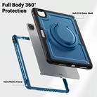 For iPad Pro 11 2022 / Air 10.9 2022 Honeycomb Hybrid Tablet Case with Handle Holder & Strap(Navy Blue) - 3