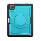 For iPad Pro 11 2022 / Air 10.9 2022 Honeycomb Hybrid Tablet Case with Handle Holder & Strap(Light Blue) - 2