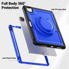 For iPad Pro 11 2022 / Air 10.9 2022 Honeycomb Hybrid Tablet Case with Handle Holder & Strap(Dark Blue) - 3