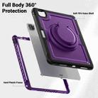 For iPad Pro 11 2022 / Air 10.9 2022 Honeycomb Hybrid Tablet Case with Handle Holder & Strap(Purple) - 3