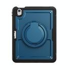 For iPad Air 11 2025 / 2024 Honeycomb Hybrid Tablet Case with Handle Holder & Strap(Navy Blue) - 2