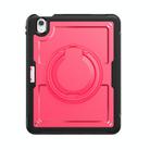 For iPad Air 11 2025 / 2024 Honeycomb Hybrid Tablet Case with Handle Holder & Strap(Rose Red) - 2