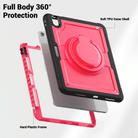 For iPad Air 11 2025 / 2024 Honeycomb Hybrid Tablet Case with Handle Holder & Strap(Rose Red) - 3