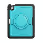 For iPad Air 11 2025 / 2024 Honeycomb Hybrid Tablet Case with Handle Holder & Strap(Light Blue) - 2