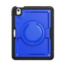 For iPad Air 11 2025 / 2024 Honeycomb Hybrid Tablet Case with Handle Holder & Strap(Dark Blue) - 2