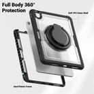 For iPad Air 11 2025 / 2024 Honeycomb Hybrid Tablet Case with Handle Holder & Strap(Transparent) - 3