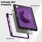 For iPad Air 11 2025 / 2024 Honeycomb Hybrid Tablet Case with Handle Holder & Strap(Purple) - 3