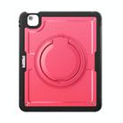 For iPad Air 13 2025 / 2024 Honeycomb Hybrid Tablet Case with Handle Holder & Strap(Rose Red) - 2