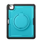 For iPad Air 13 2025 / 2024 Honeycomb Hybrid Tablet Case with Handle Holder & Strap(Light Blue) - 2