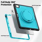 For iPad Air 13 2025 / 2024 Honeycomb Hybrid Tablet Case with Handle Holder & Strap(Light Blue) - 3