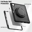 For iPad Pro 13 2024 Honeycomb Hybrid Tablet Case with Handle Holder & Strap(Black) - 3
