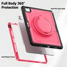For iPad Pro 13 2024 Honeycomb Hybrid Tablet Case with Handle Holder & Strap(Rose Red) - 3