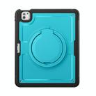 For iPad Pro 13 2024 Honeycomb Hybrid Tablet Case with Handle Holder & Strap(Light Blue) - 2