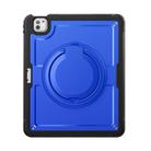 For iPad Pro 13 2024 Honeycomb Hybrid Tablet Case with Handle Holder & Strap(Dark Blue) - 2